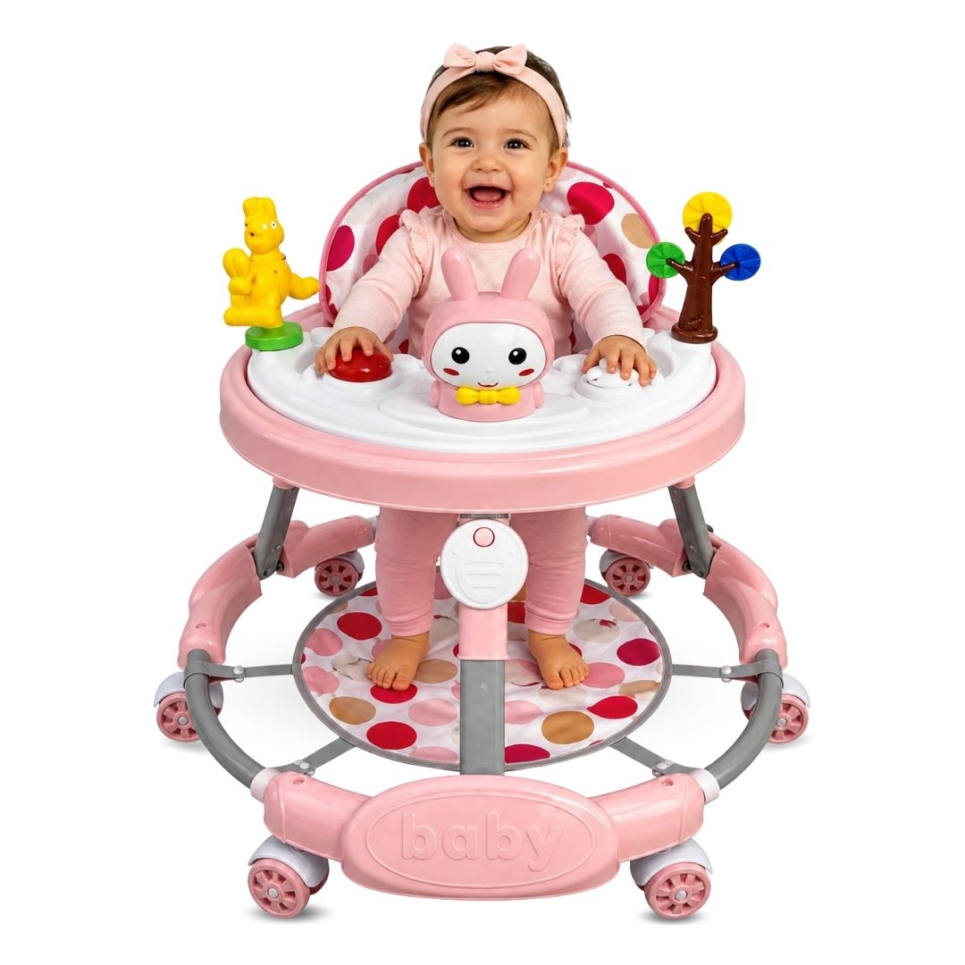 Andador Musical Plegable «BUNNY KAWAII PRO» de Lujo Light Pink